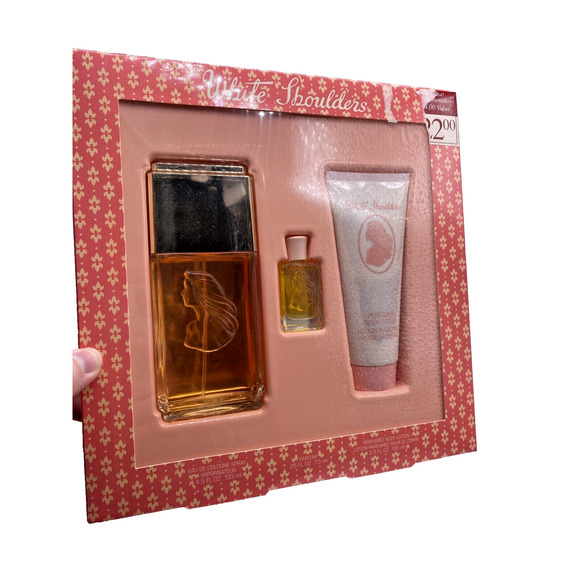 White Shoulders Perfume Gift Set Boxed NEW 4.5 Fl Oz Eau de Cologne Mini Lotion - Picture 1 of 9